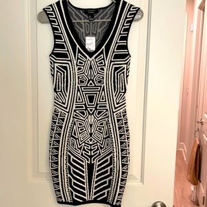 Blk &white sleeveless dress